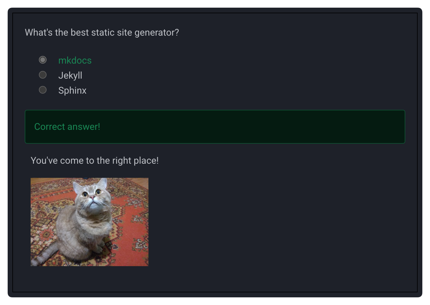 mkdocs-quiz
